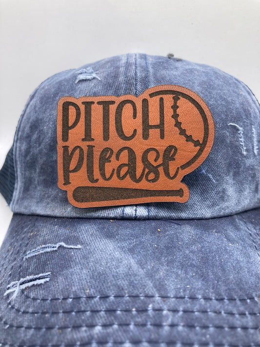 Pitch Please Leatherette Hat Patch