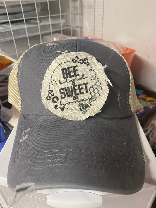 Bee Kind & Sweet As Honey Circle Hat Patch
