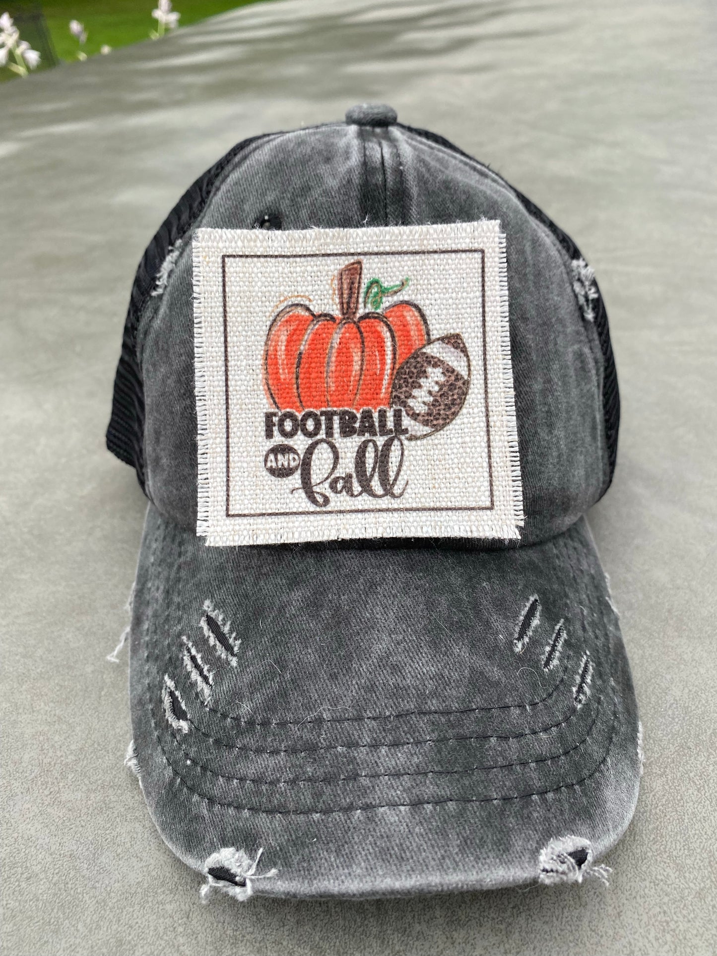 Football and Fall Hat Patch