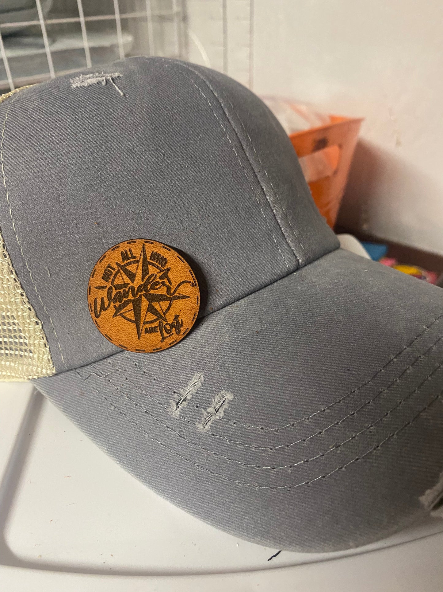 All Who Wander Small Leatherette Hat Patch