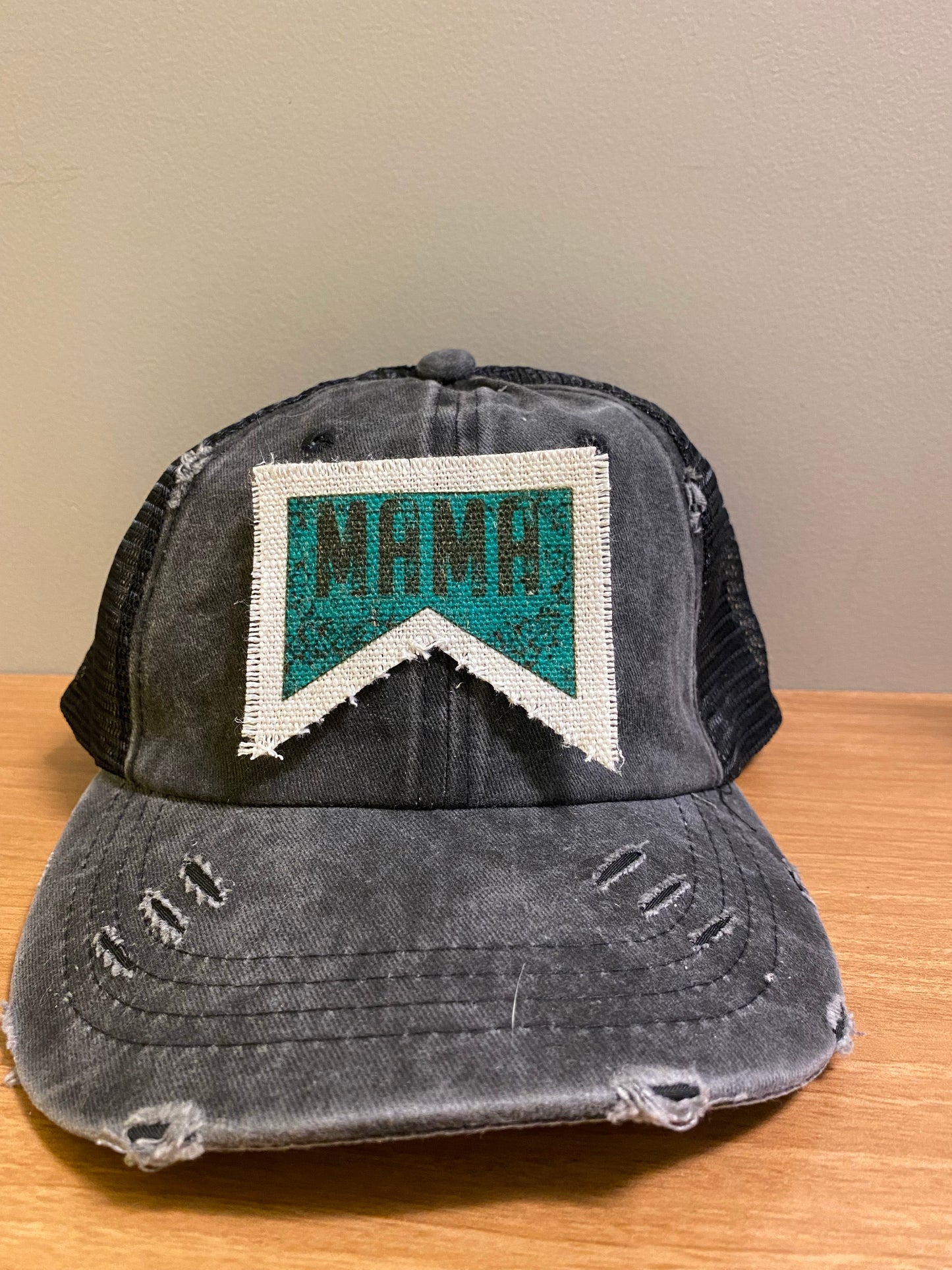 Mama Turquoise Hat Patch