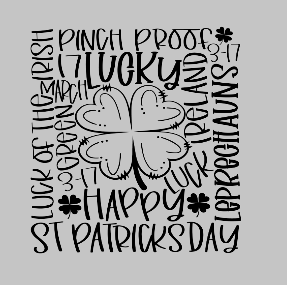 Happy St Patricks Day Subway Art Transfer