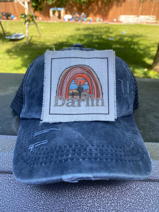 Darlin with Desert Scene Hat Patch