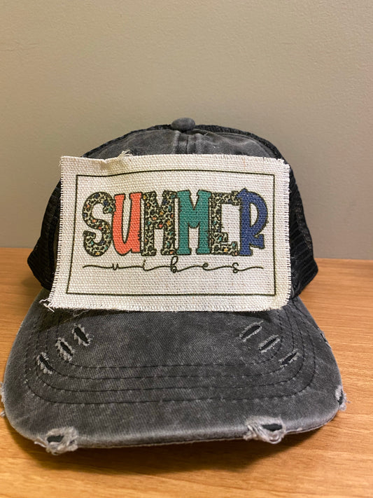 Summer Vibes Leopard Hat Patch