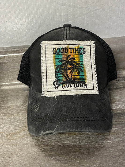 Good Times & Tan Lines with Palms Hat Patch