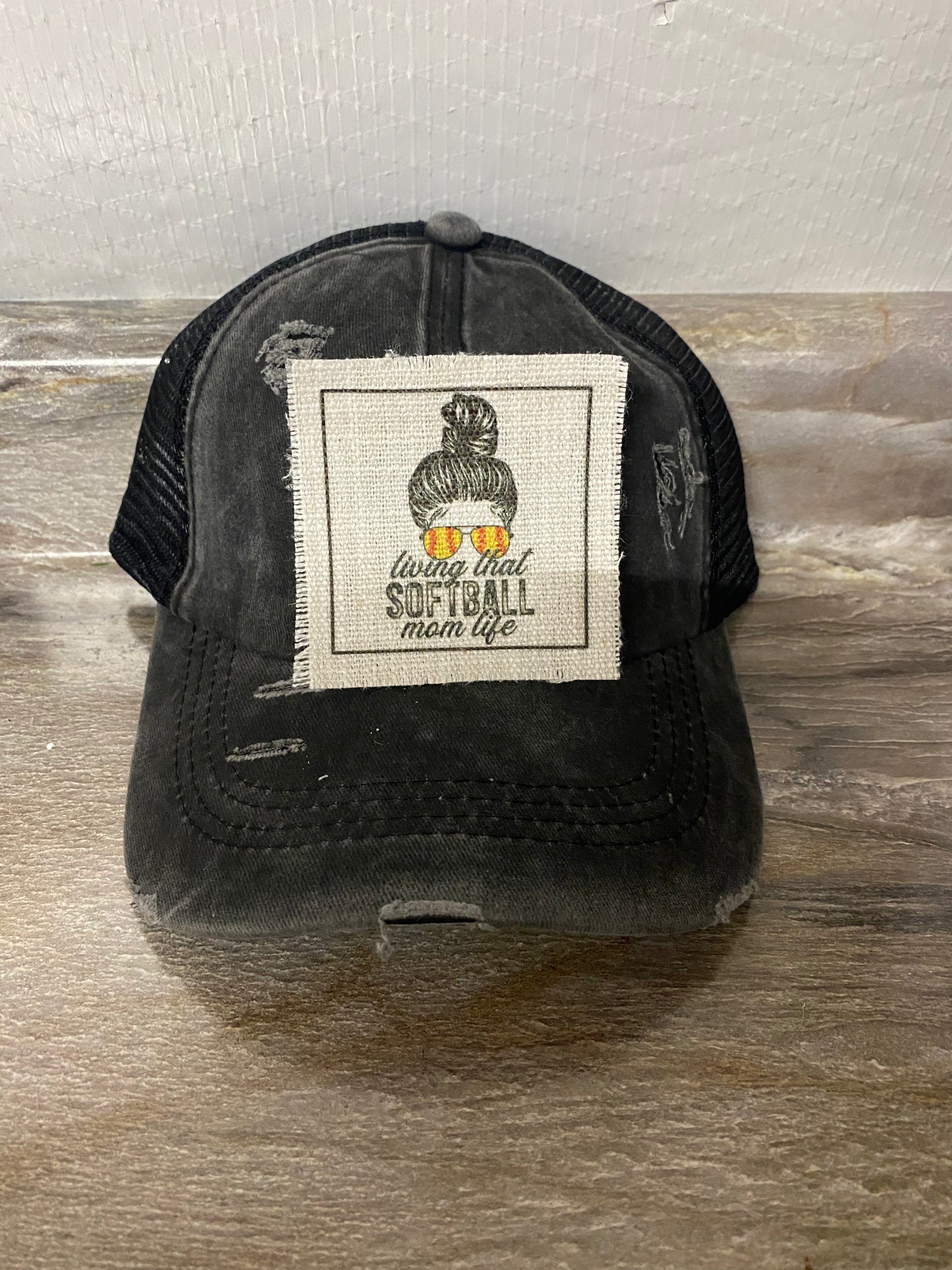 Living That Softball Mom Life Hat Patch