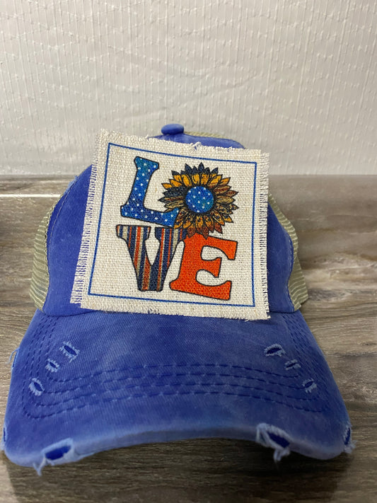 Love Patriotic Hat Patch