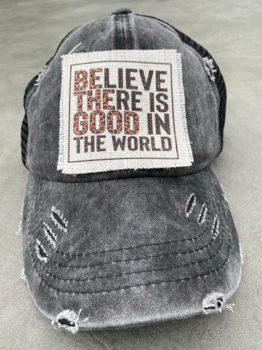 Believe There Is Good In The World Leopard Hat Patch
