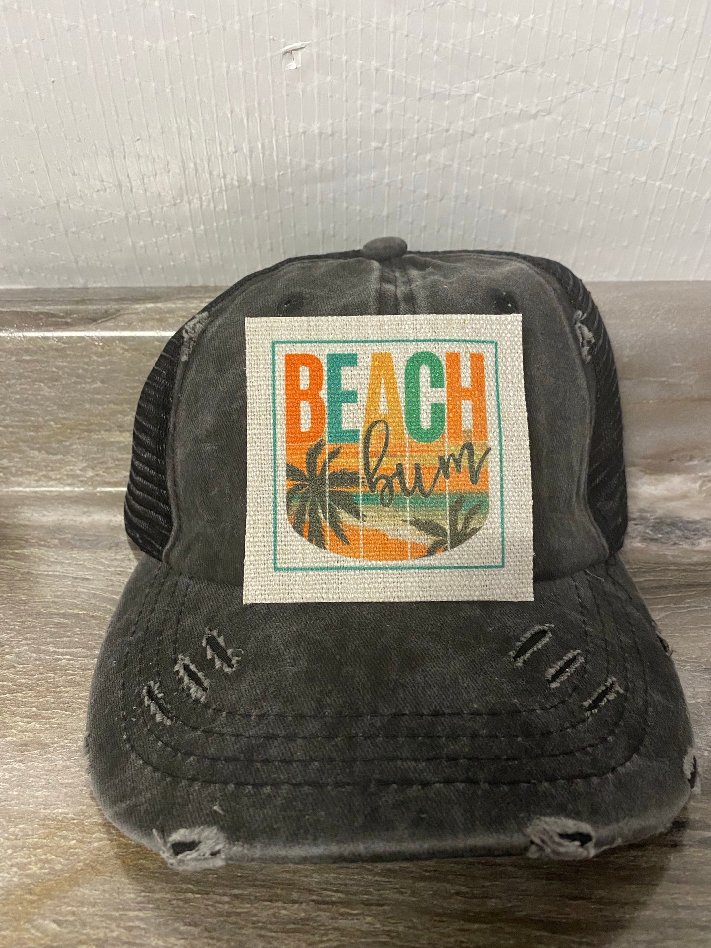 Beach Bum with Sunset Hat Patch