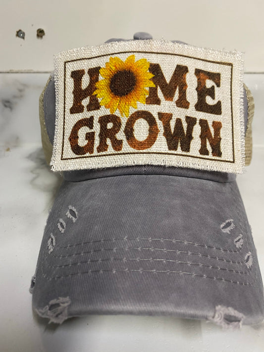 Home Grown Sunflower Hat Patch