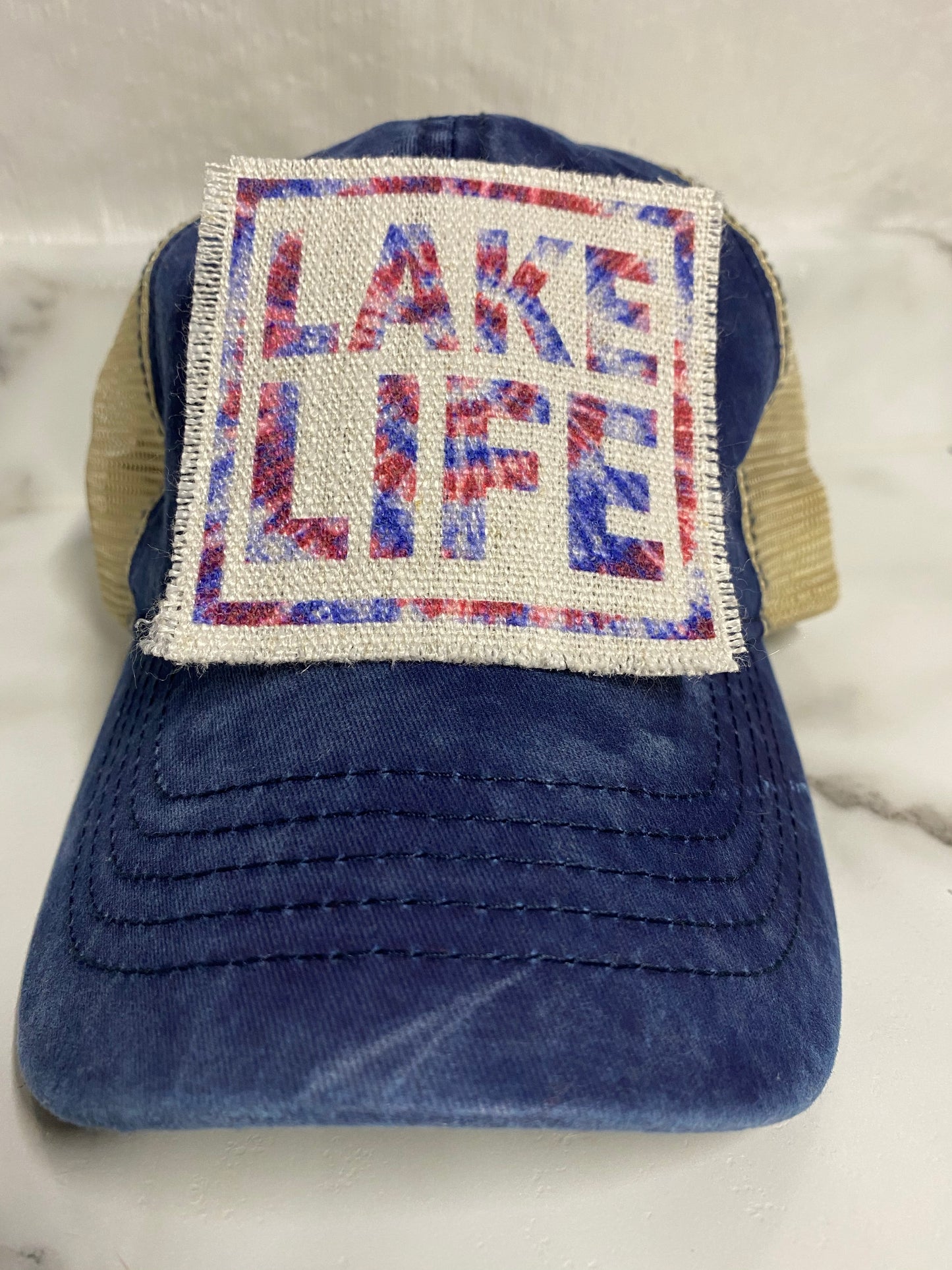 Lake Life Purple Tye Dye Hat Patch