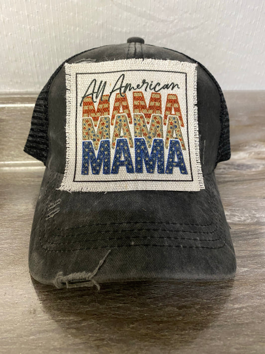 All American Mama 3 Hat Patch