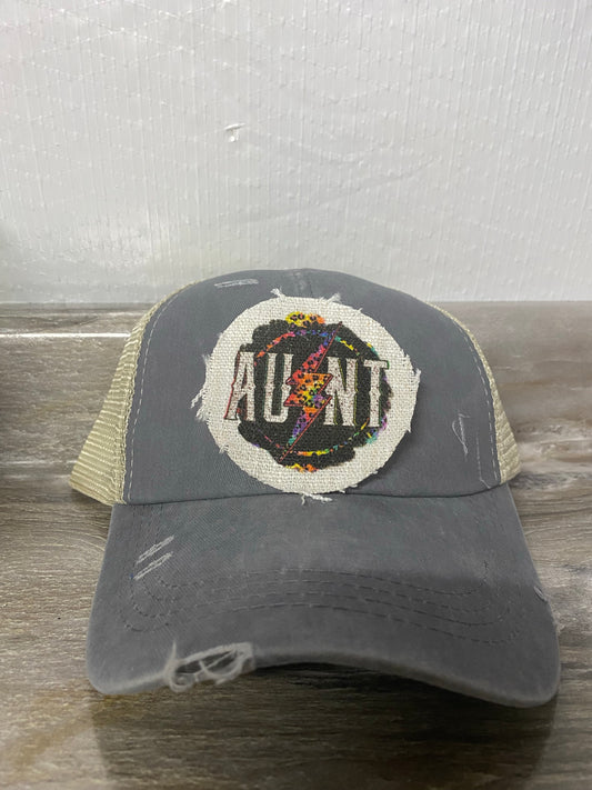 Aunt with Bolt Hat Patch
