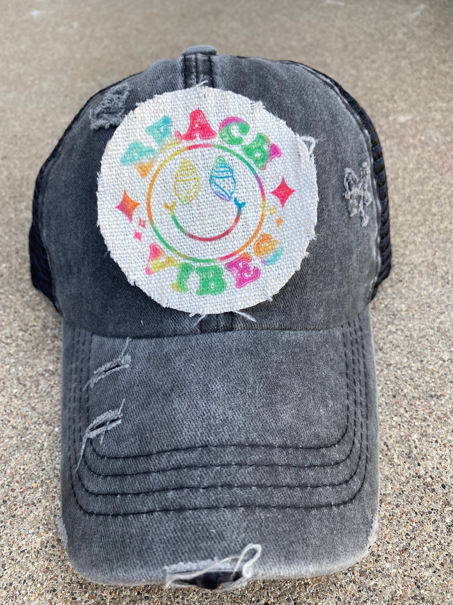 Beach Vibes with shells Hat Patch