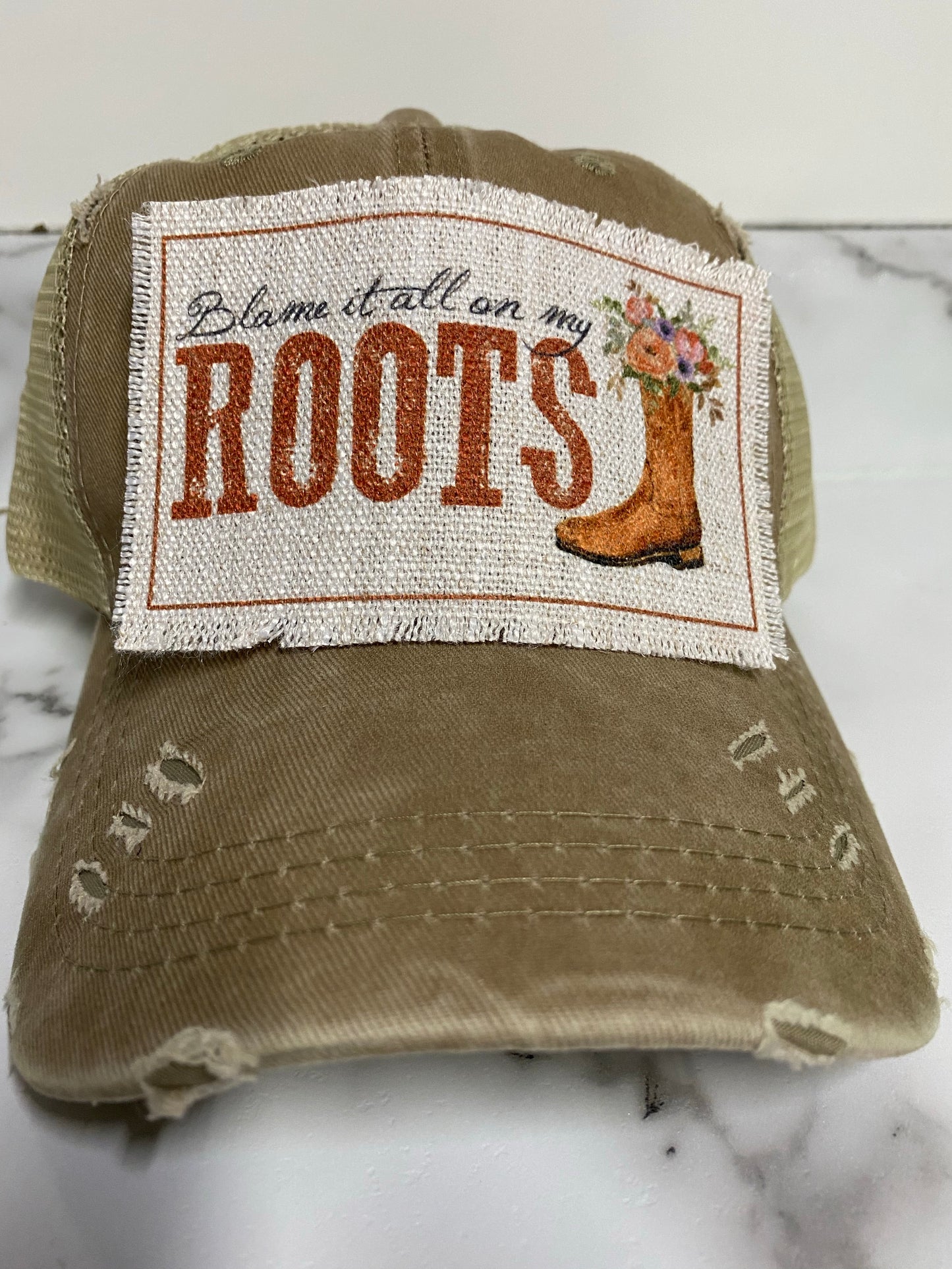 Blame It All On My Roots Hat Patch