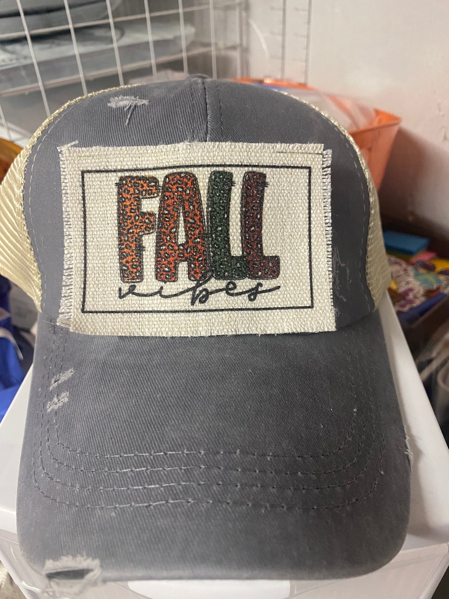 Fall Vibes Leopard 4 Colors Hat Patch