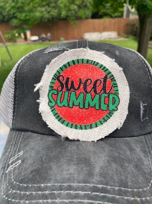 Sweet Summer Watermelon Hat Patch
