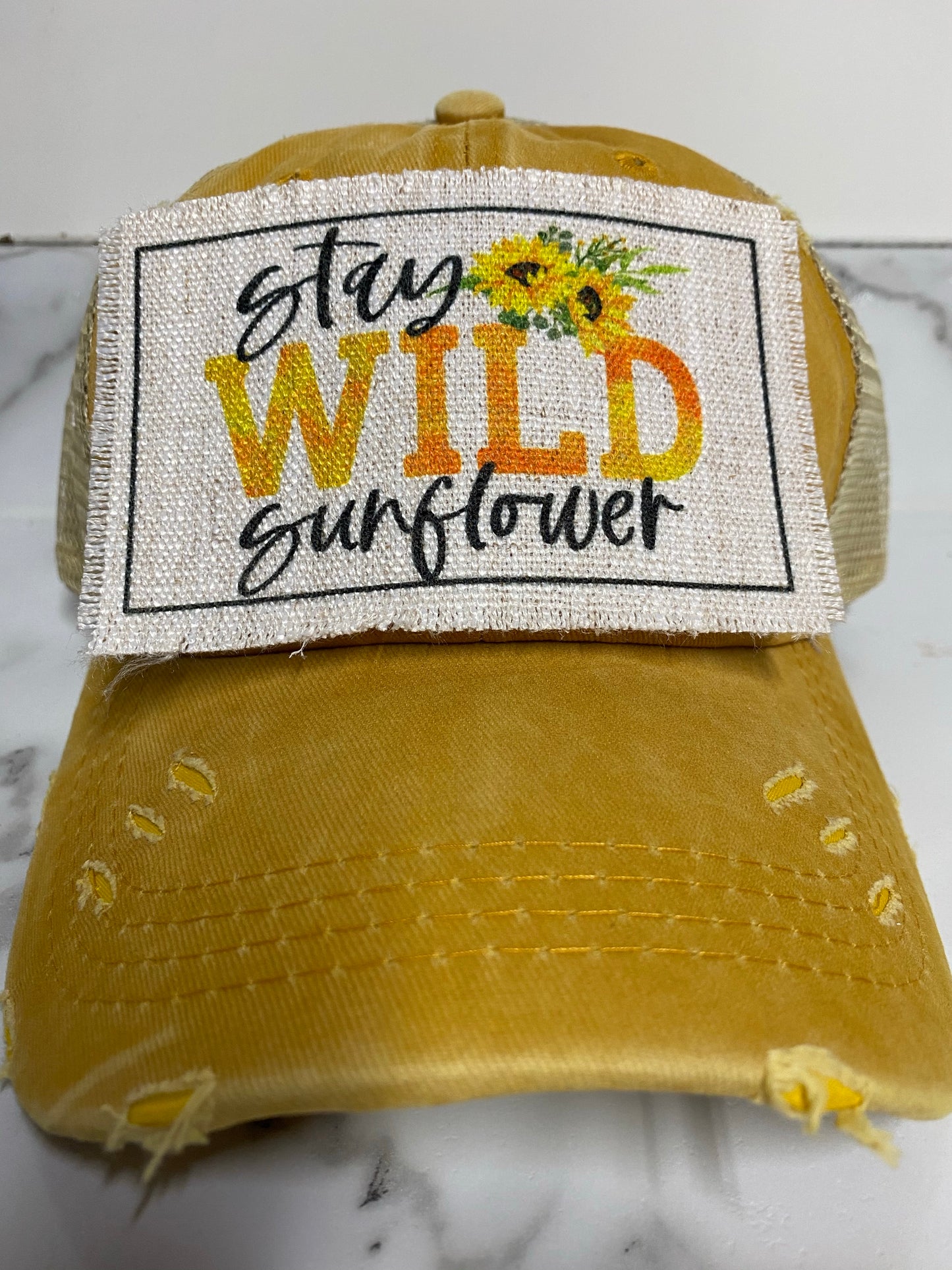 Stay Wild Sunflower Hat Patch