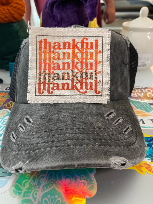 Thankful 5 Hat Patch