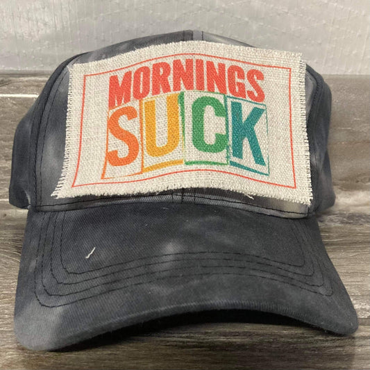 Mornings Suck Hat Patch