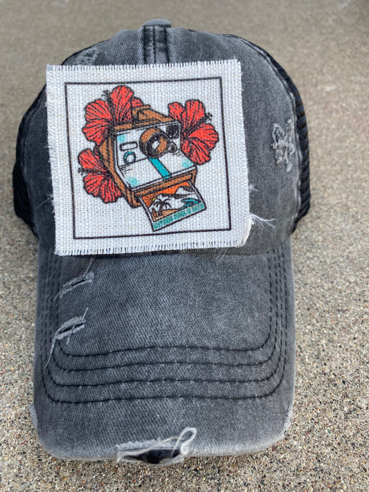 Polaroid Camera Hat Patch