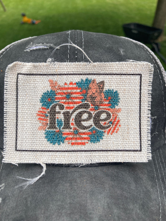 Free Patriotic Sunflowers Hat Patch