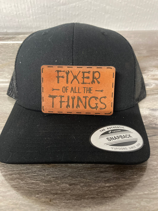 Fixer of Things Leatherette Hat Patch