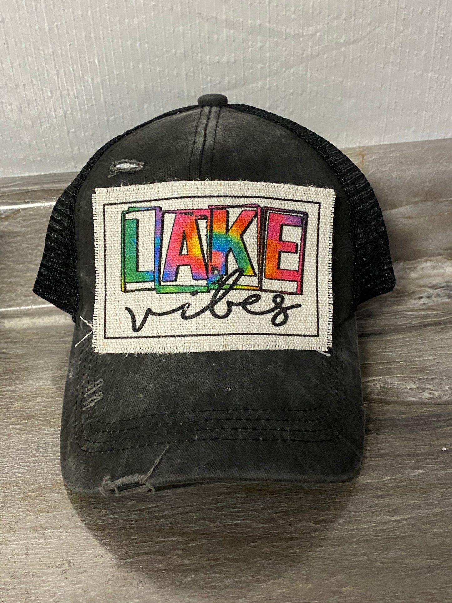 Lake Vibes Block Tie Dye Hat Patch