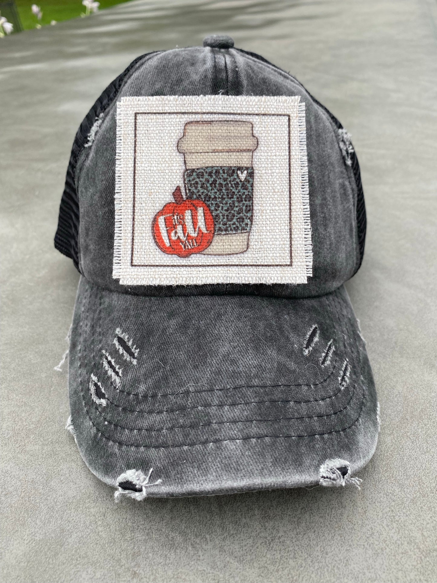 It's Fall Y'ALL Coffee Cup Hat Patch