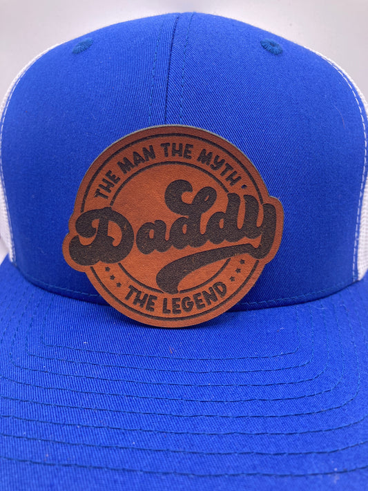 Man Myth Daddy Leatherette Hat Patch