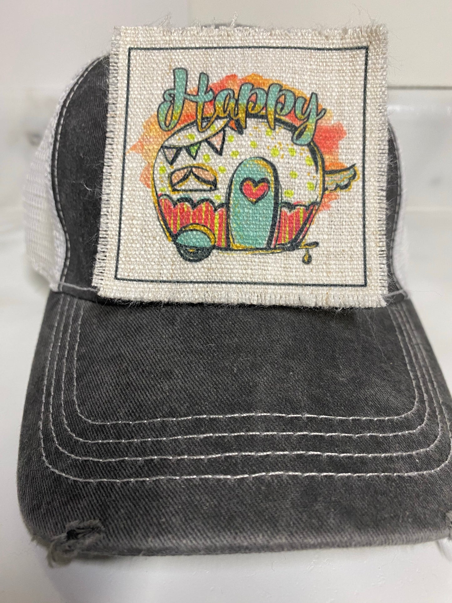 Happy Camper Hat Patch