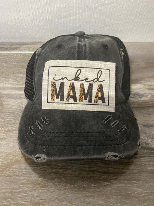 Inked Mama Leopard with Black Hat Patch
