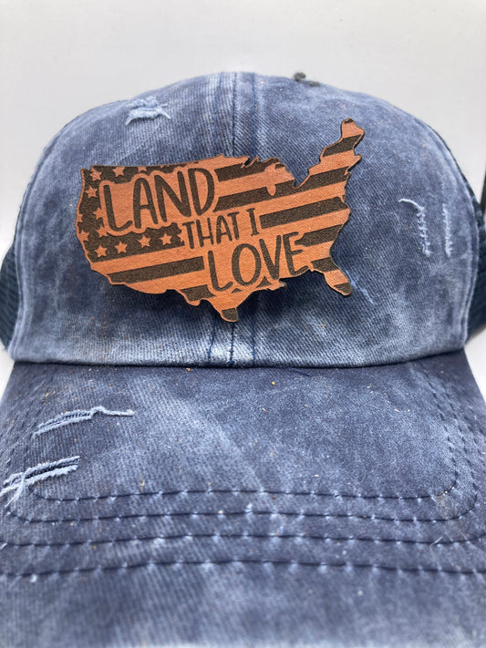Land that I Love Leatherette Hat Patch