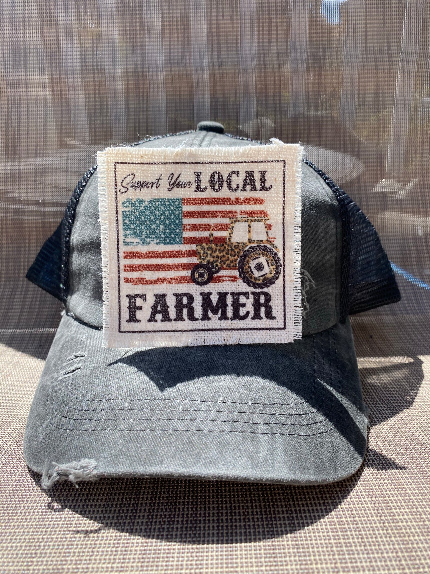 Support Your Local Farmer Hat Patch