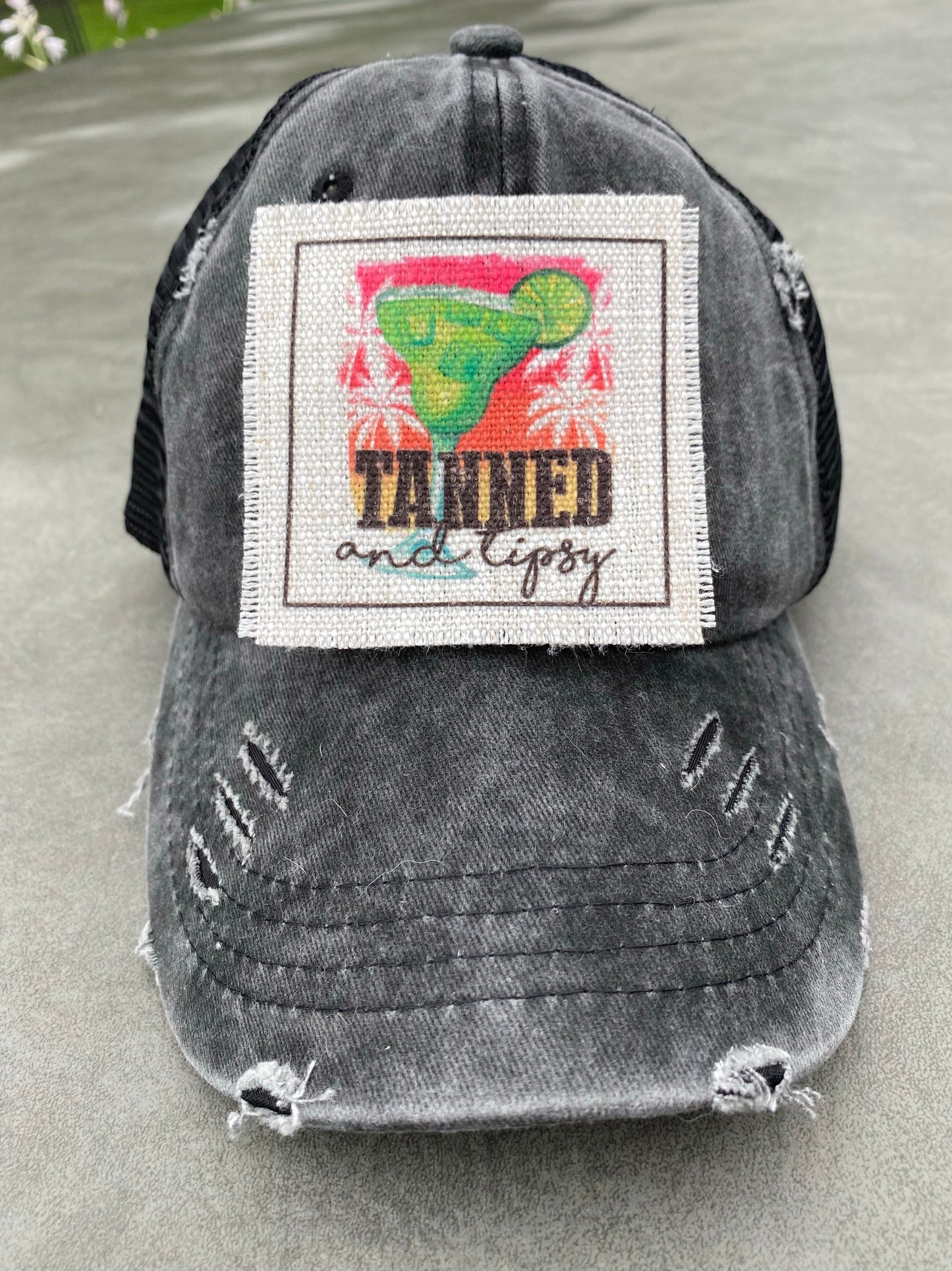 Tanned And Tipsy Hat Patch
