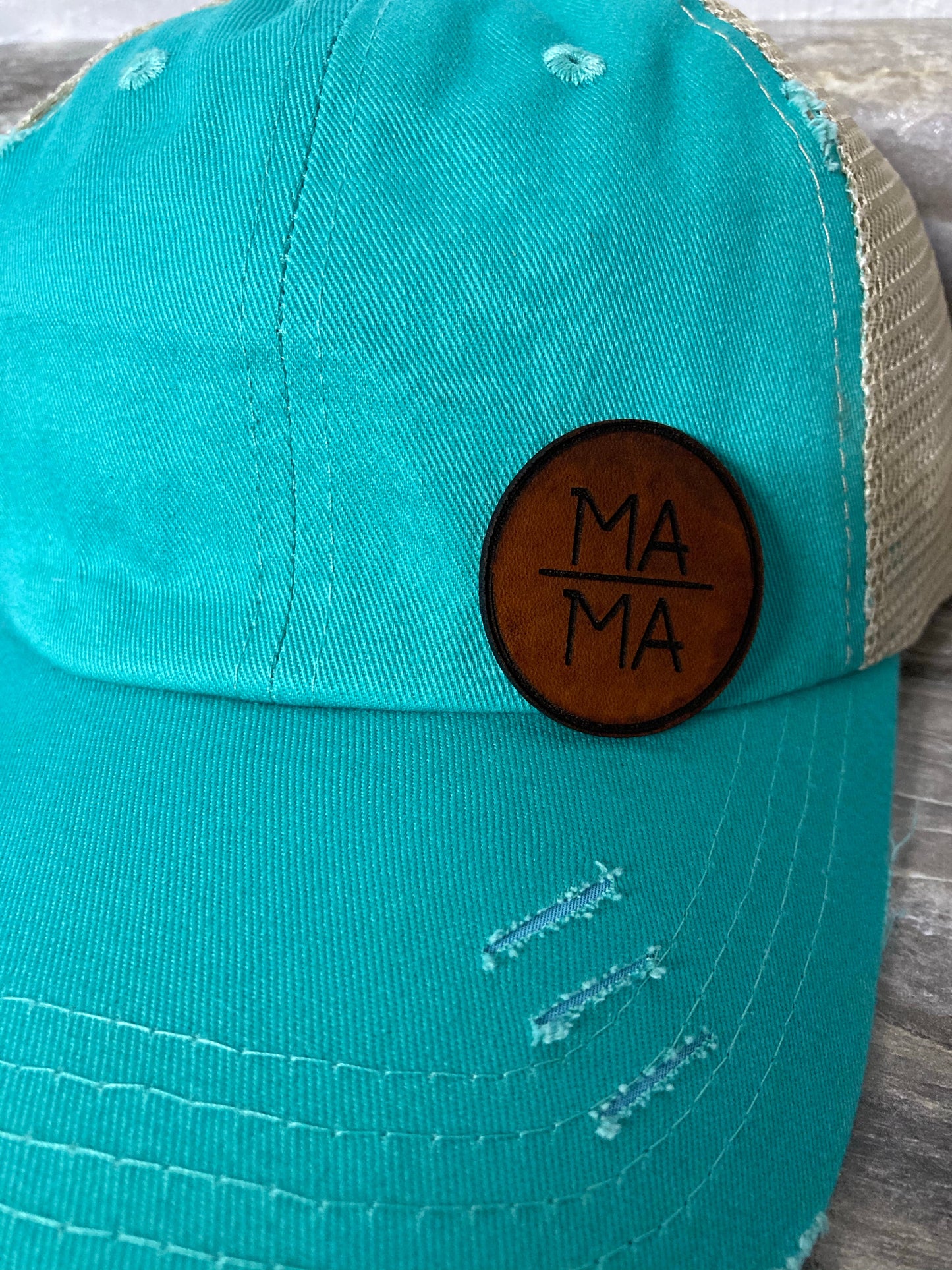 Mama Circle Small Leatherette Hat Patch