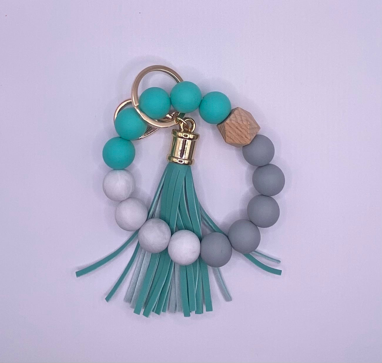Silicone Bead Keychain Bracelets