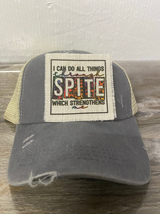 I Can Do All Things Through Spite Hat Patch