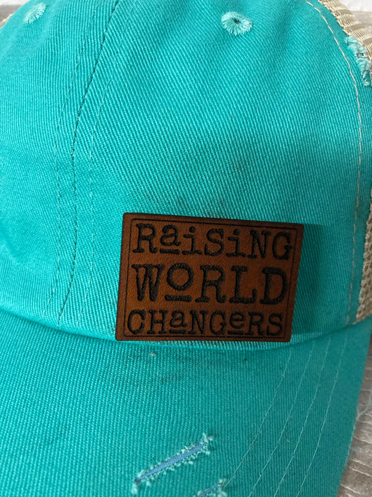 Raising World Changers Small Leatherette Hat Patch