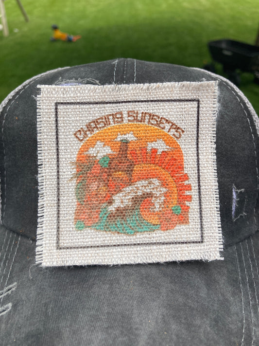 Chasing Sunsets Beach Hat Patch