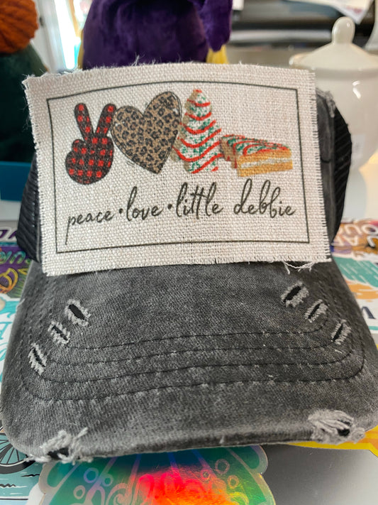 Peace Love Little Debbie Hat Patch