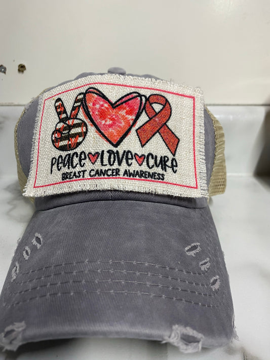 Peace Love Cure BCA Hat Patch