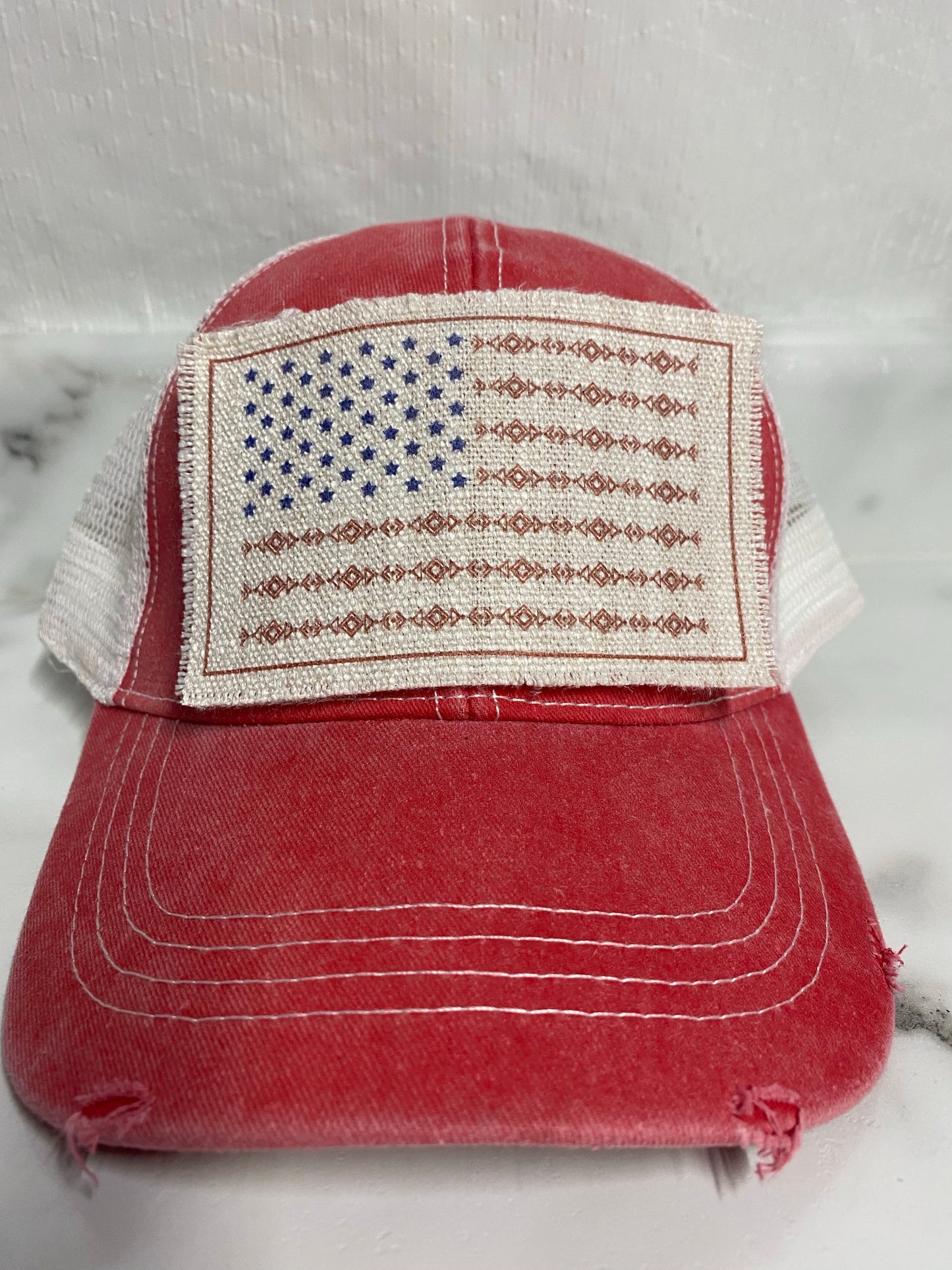 American Flag Hat Patch