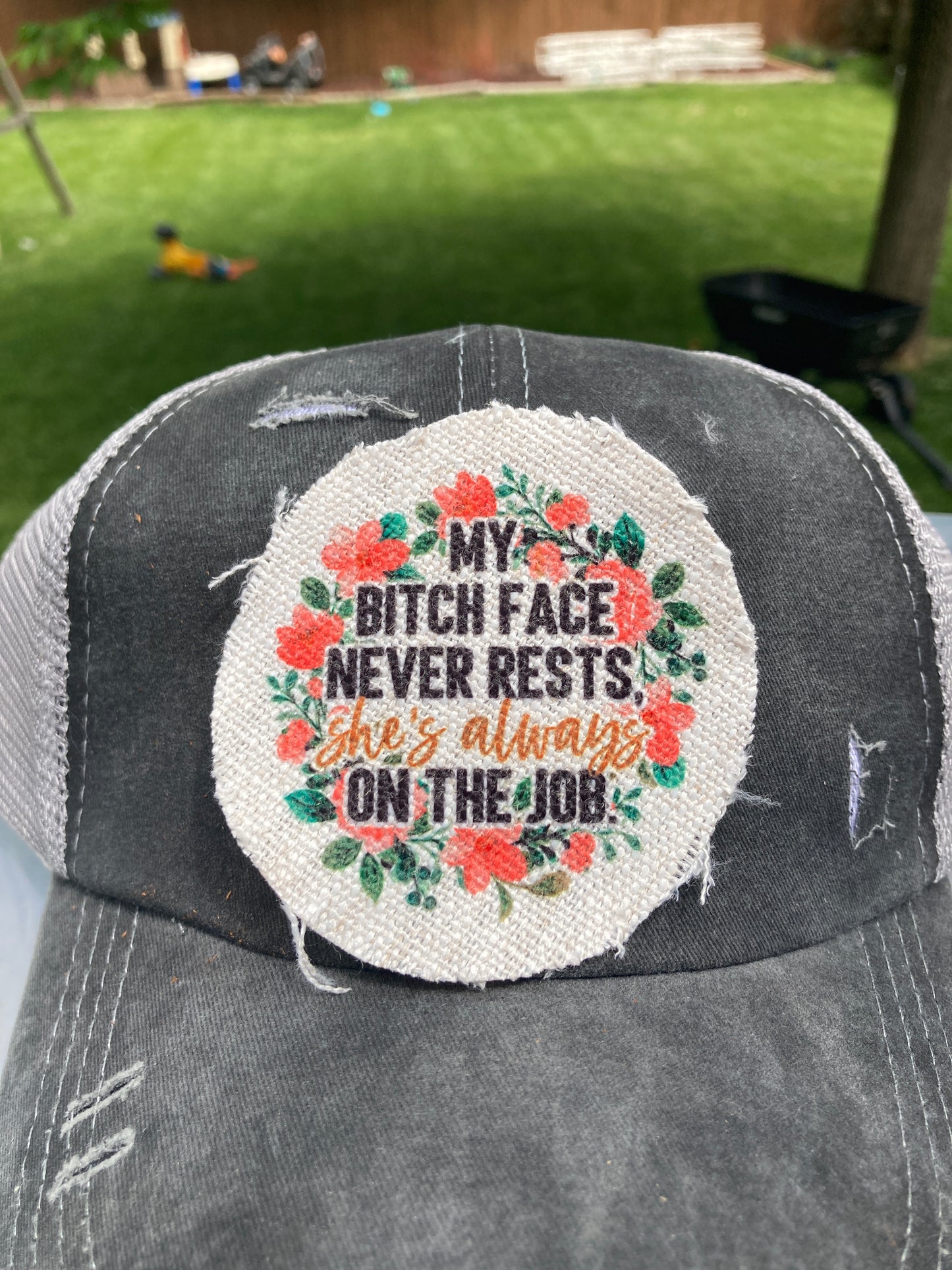 My Bitch Face Never Rests Hat Patch