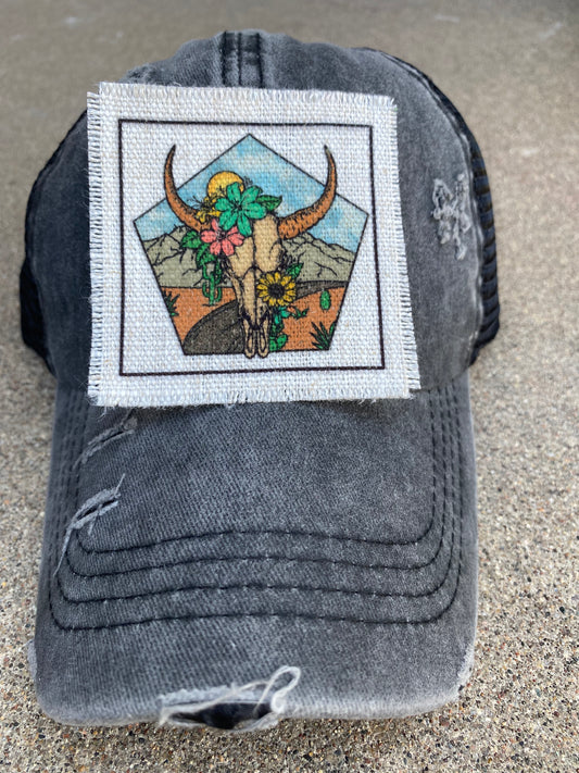 Skull and Desert Hat Patch
