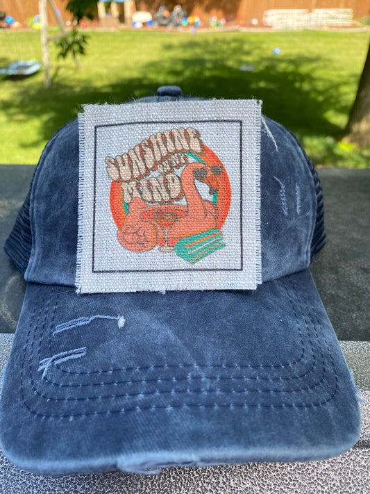 Sunshine On My Mind Flamingo Hat Patch