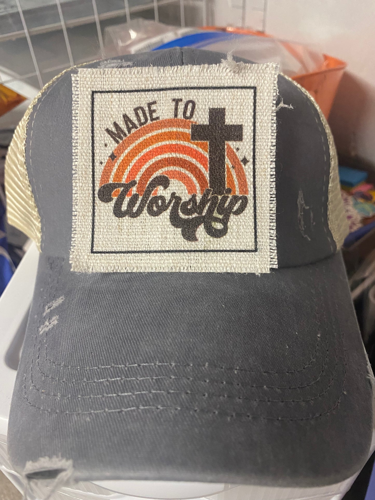 Made To Worship Rainbow Hat Patch