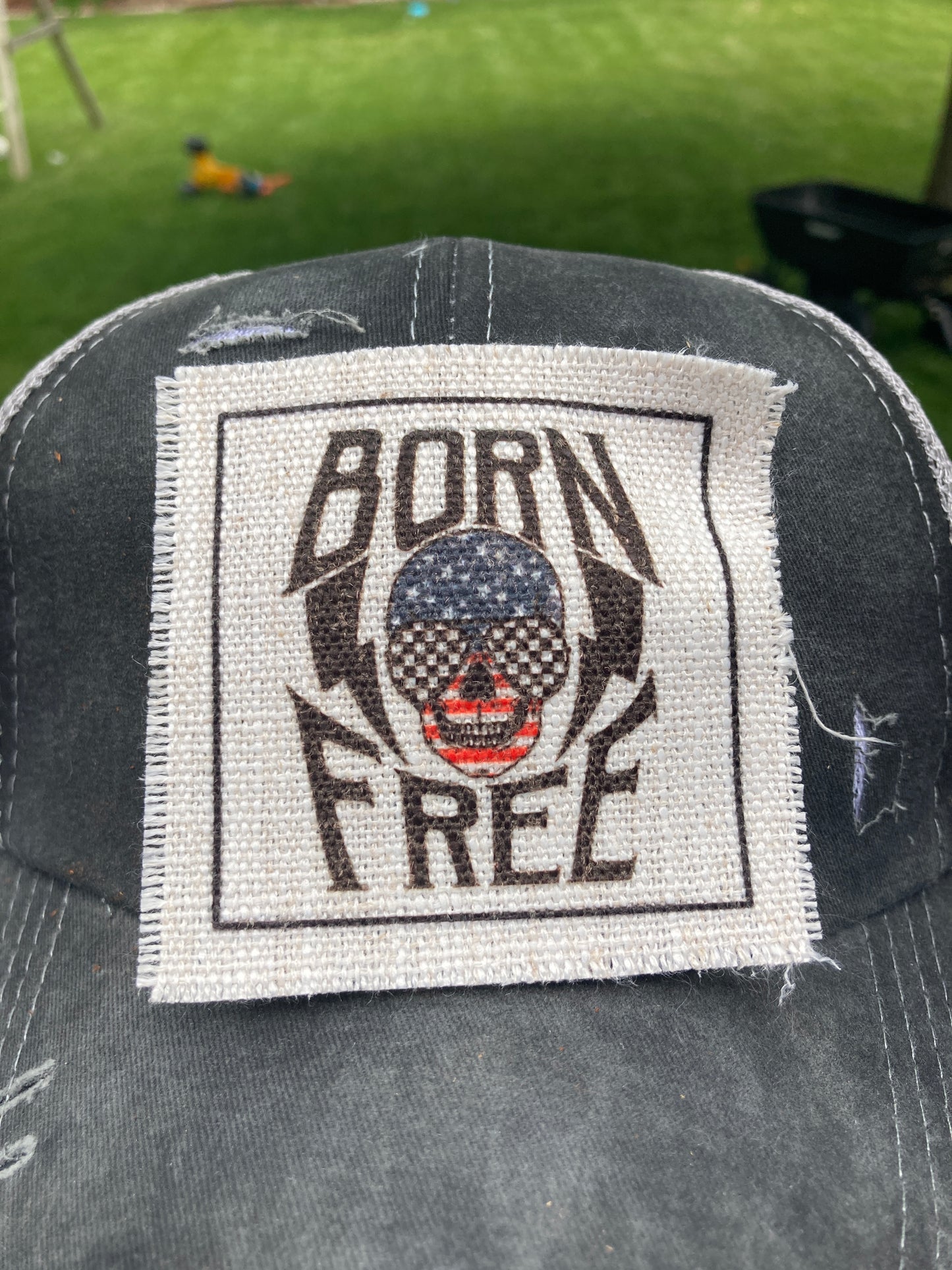 Born Free Skull Hat Patch