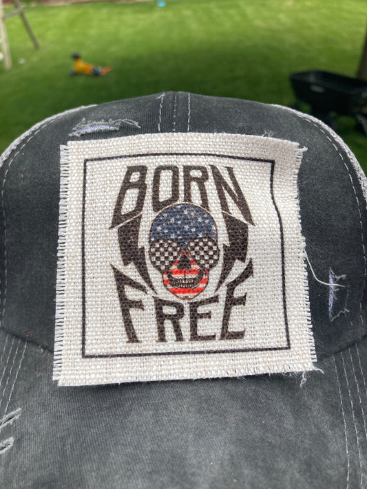 Born Free Skull Hat Patch