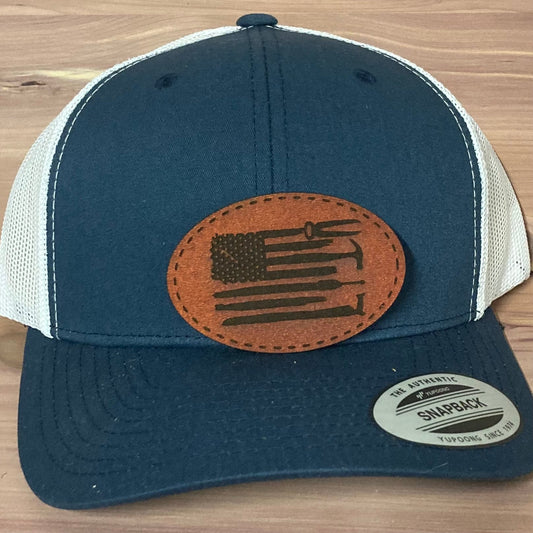 Carpenter Flag Leatherette Hat Patch